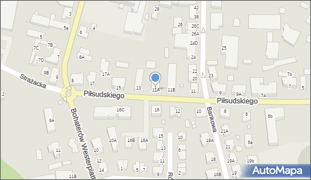 Pasłęk, Piłsudskiego Józefa, marsz., 11A, mapa Pasłęk