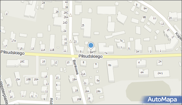 Pasłęk, Piłsudskiego Józefa, marsz., 9A, mapa Pasłęk