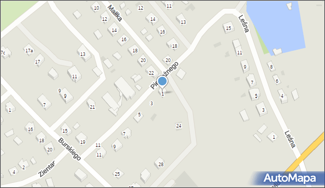 Pasym, Pieniężnego, 1, mapa Pasym