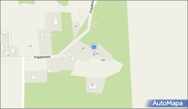 Pawłowice, Piaskowa, 22, mapa Pawłowice