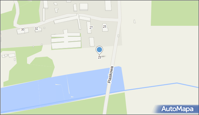 Pawłowice, Piaskowa, 23, mapa Pawłowice