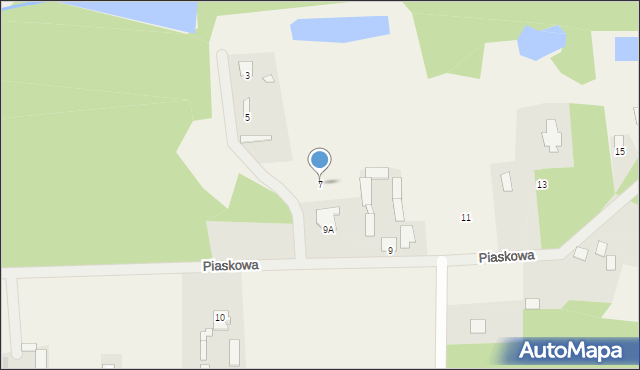 Pawłowice, Piaskowa, 7, mapa Pawłowice
