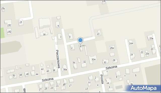 Pawłowice, Pieczarkowa, 4, mapa Pawłowice