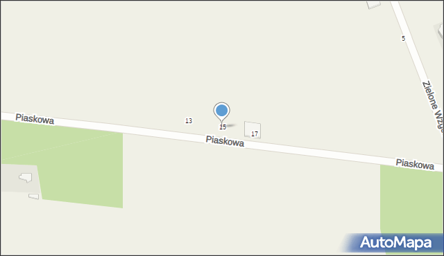 Pawłowice, Piaskowa, 15, mapa Pawłowice