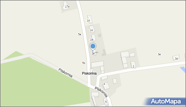 Pawłowo, Piskornia, 1a, mapa Pawłowo