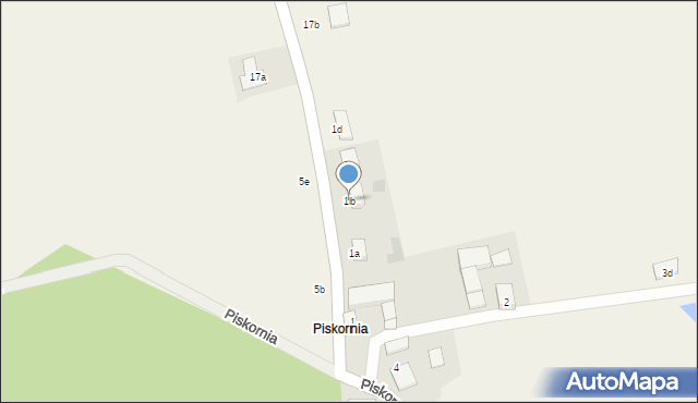 Pawłowo, Piskornia, 1b, mapa Pawłowo