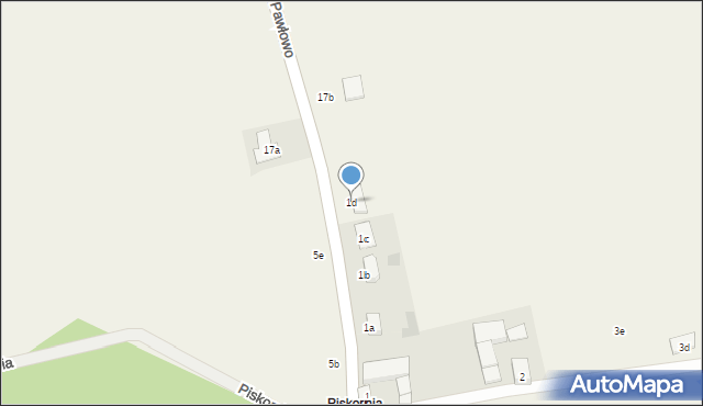 Pawłowo, Piskornia, 1d, mapa Pawłowo