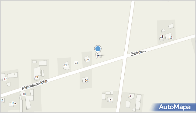 Pawonków, Pietraszowicka, 27, mapa Pawonków