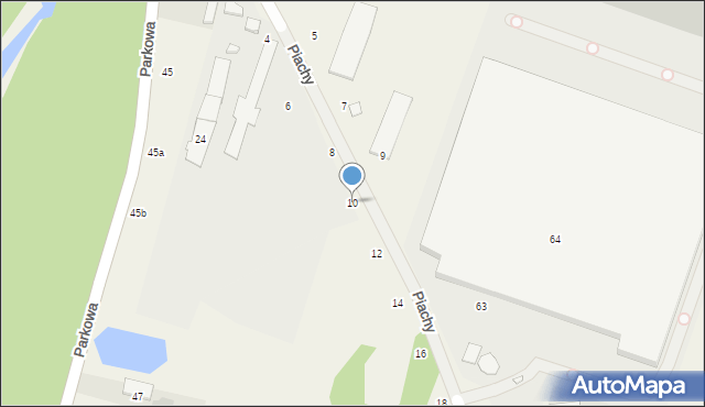 Pęcice, Piachy, 10, mapa Pęcice