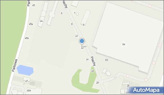 Pęcice, Piachy, 12, mapa Pęcice