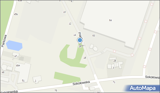 Pęcice, Piachy, 16, mapa Pęcice