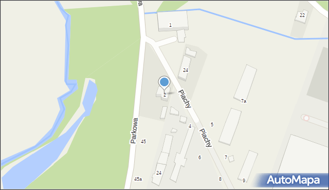 Pęcice, Piachy, 2, mapa Pęcice