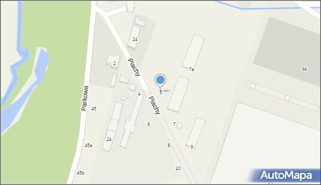 Pęcice, Piachy, 5, mapa Pęcice