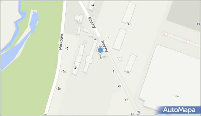 Pęcice, Piachy, 6, mapa Pęcice