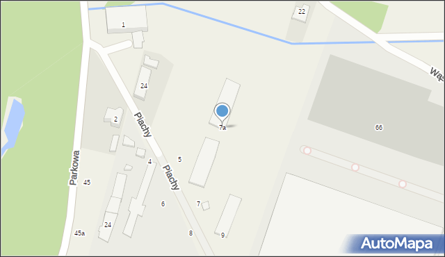 Pęcice, Piachy, 7a, mapa Pęcice