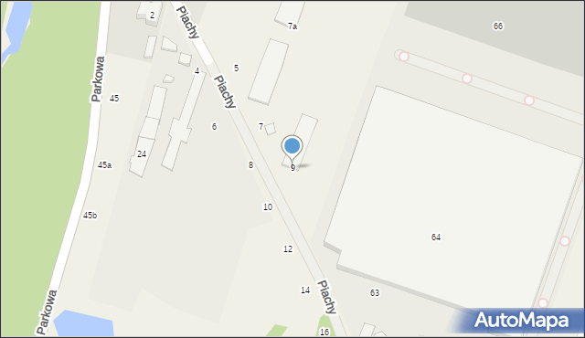 Pęcice, Piachy, 9, mapa Pęcice