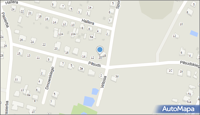 Pelplin, Piłsudskiego Józefa, marsz., 10, mapa Pelplin