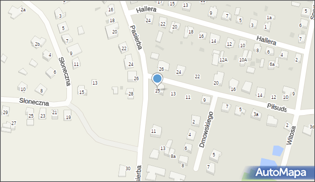 Pelplin, Piłsudskiego Józefa, marsz., 15, mapa Pelplin