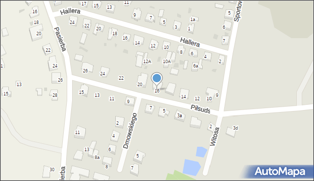 Pelplin, Piłsudskiego Józefa, marsz., 16, mapa Pelplin