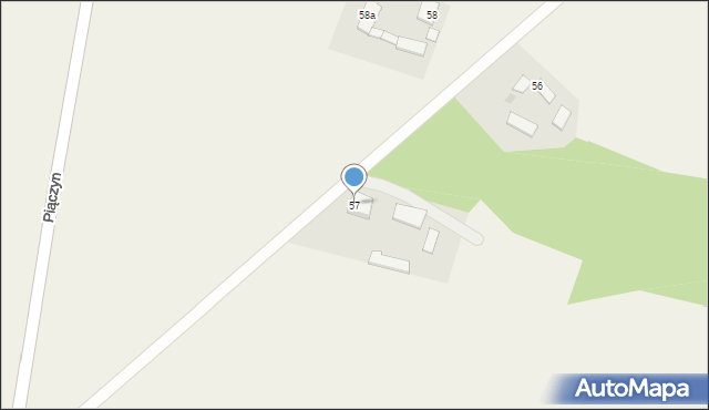 Piączyn, Piączyn, 57, mapa Piączyn