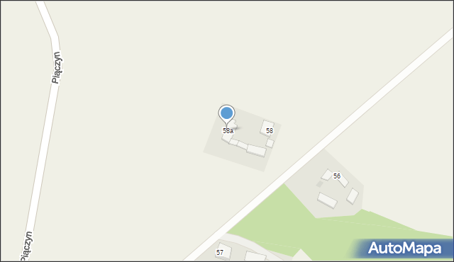 Piączyn, Piączyn, 58a, mapa Piączyn
