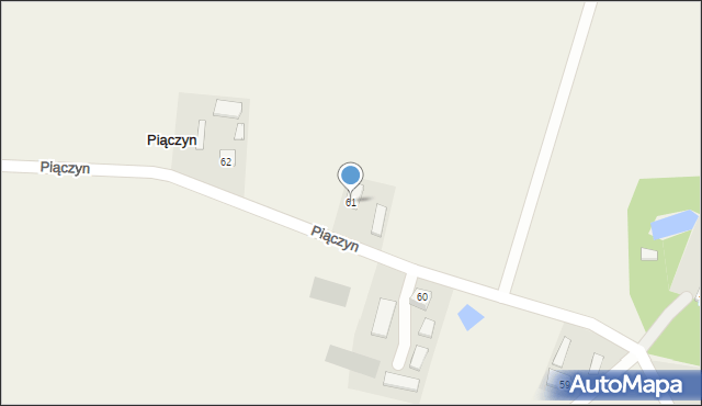 Piączyn, Piączyn, 61, mapa Piączyn
