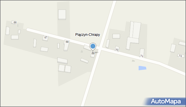 Piączyn, Piączyn, 69, mapa Piączyn