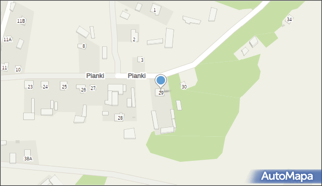 Pianki, Pianki, 29, mapa Pianki