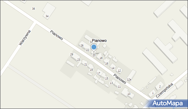 Pianowo, Pianowo, 20, mapa Pianowo