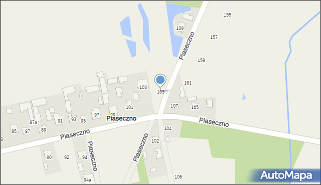 Piaseczno, Piaseczno, 105, mapa Piaseczno