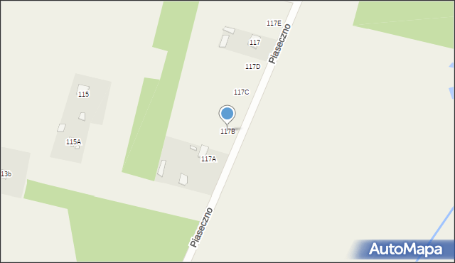 Piaseczno, Piaseczno, 117B, mapa Piaseczno