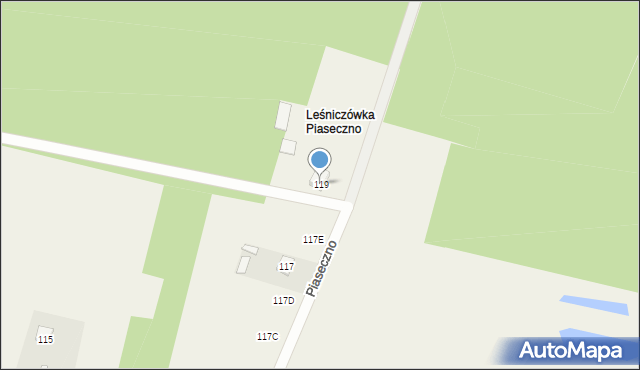 Piaseczno, Piaseczno, 119, mapa Piaseczno