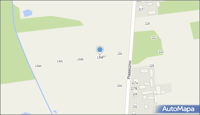 Piaseczno, Piaseczno, 134a, mapa Piaseczno