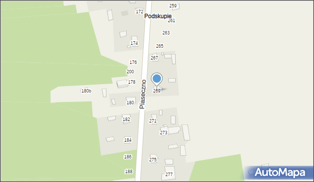 Piaseczno, Piaseczno, 269, mapa Piaseczno