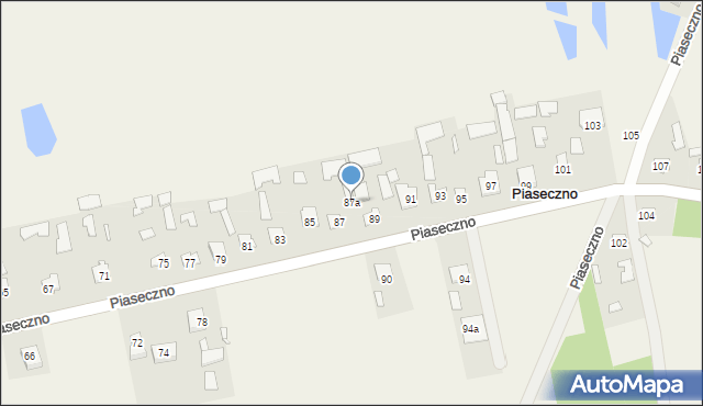 Piaseczno, Piaseczno, 87a, mapa Piaseczno