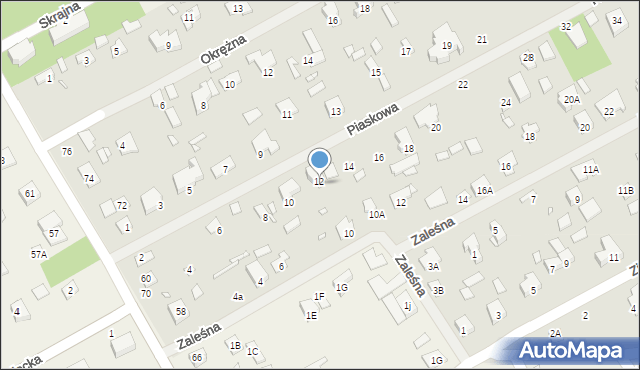 Piaseczno, Piaskowa, 12, mapa Piaseczno