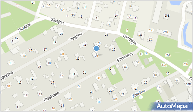 Piaseczno, Piaskowa, 23, mapa Piaseczno