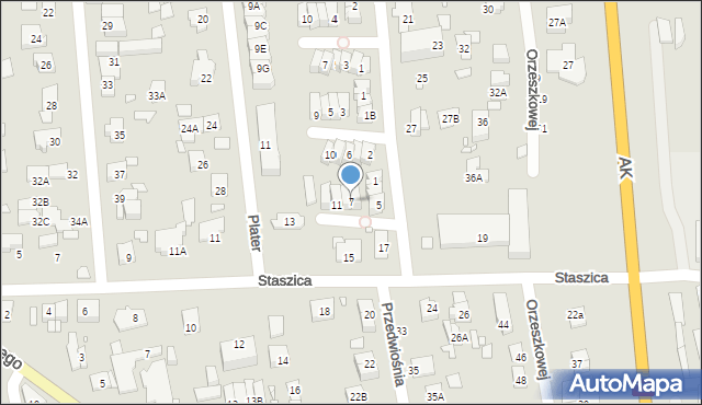 Piaseczno, Pięciu Stawów, 7, mapa Piaseczno