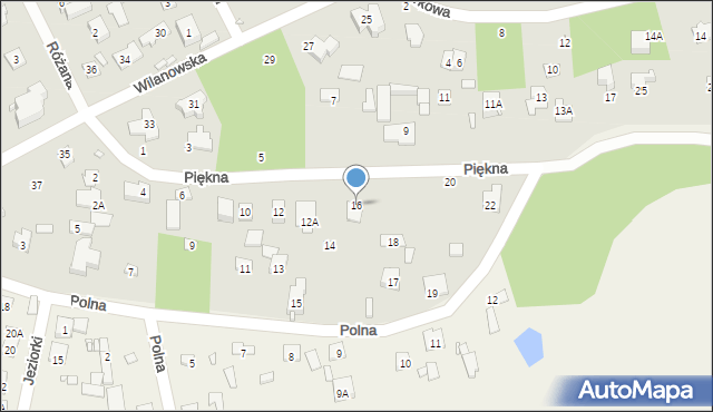 Piaseczno, Piękna, 16, mapa Piaseczno