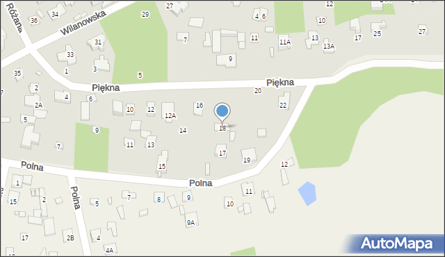 Piaseczno, Piękna, 18, mapa Piaseczno