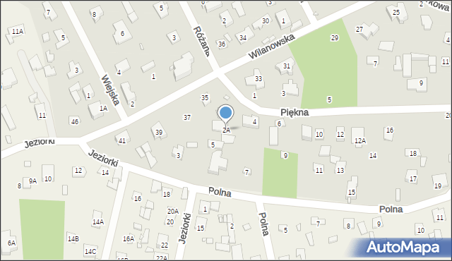 Piaseczno, Piękna, 2A, mapa Piaseczno
