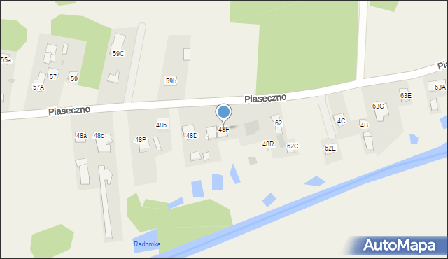 Piaseczno, Piaseczno, 48F, mapa Piaseczno