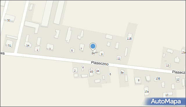 Piaseczno, Piaseczno, 9A, mapa Piaseczno