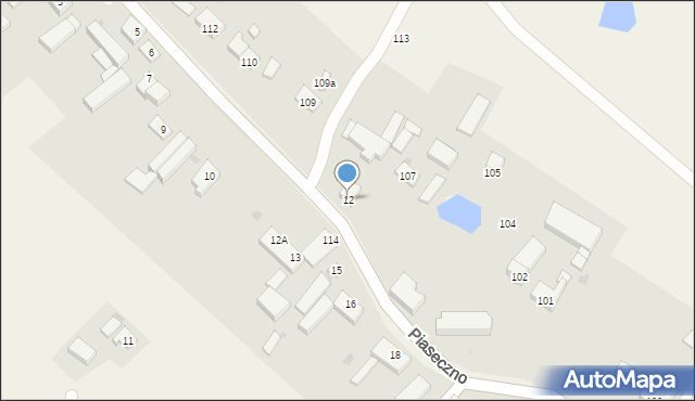 Piaseczno, Piaseczno, 12, mapa Piaseczno