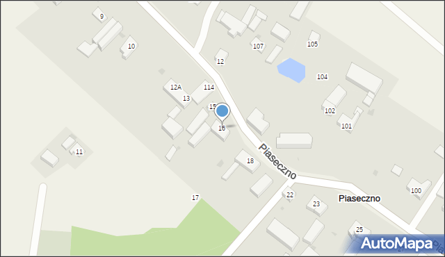 Piaseczno, Piaseczno, 16, mapa Piaseczno