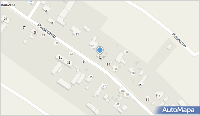 Piaseczno, Piaseczno, 91, mapa Piaseczno