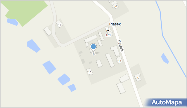 Piasek, Piasek, 13, mapa Piasek