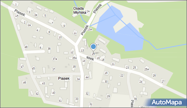 Piasek, Piasek, 15, mapa Piasek