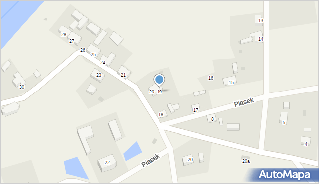 Piasek, Piasek, 19, mapa Piasek