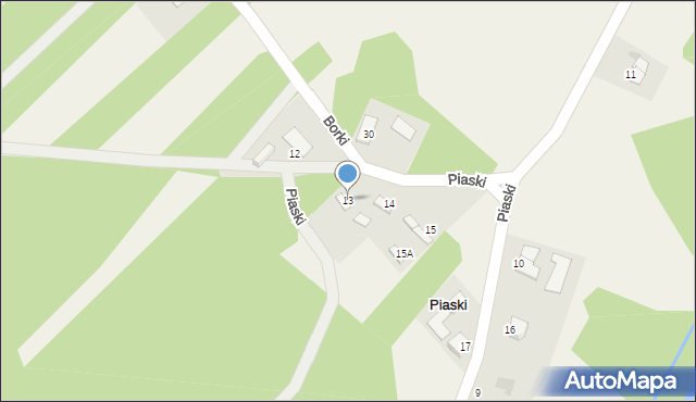 Piaski, Piaski, 13, mapa Piaski